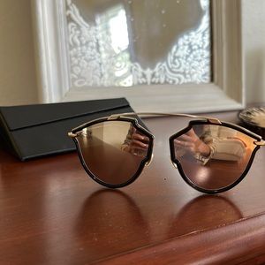 Christian Dior So Real Rise Gold Black Sunglasses